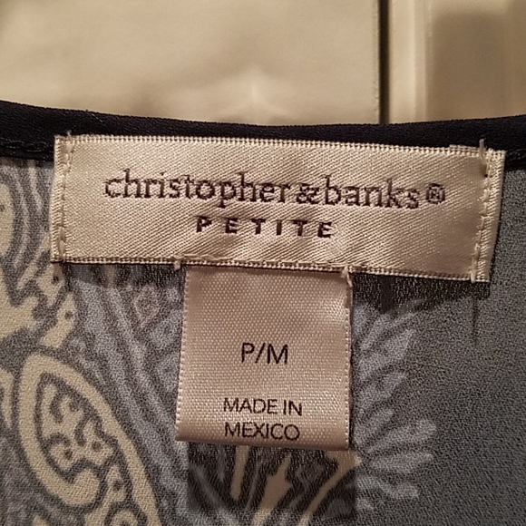 Christopher and Banks blue and white top - Picture 4 of 5